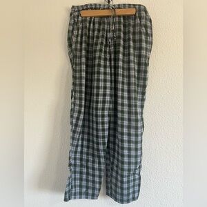 Puritan Green and White Plaid Men's Lounge Pants